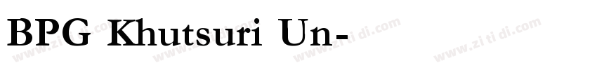 BPG Khutsuri Un字体转换